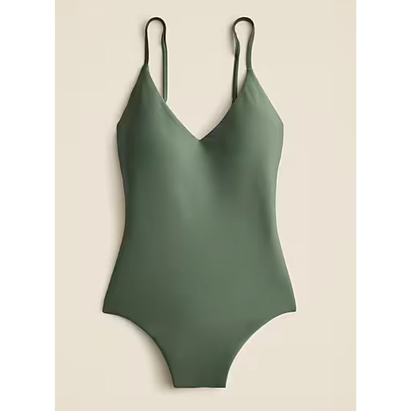 J Crew Lana One Piece 16 NWT Sage Green Classic Sculpt Beach CI367 J.Crew - Picture 1 of 5
